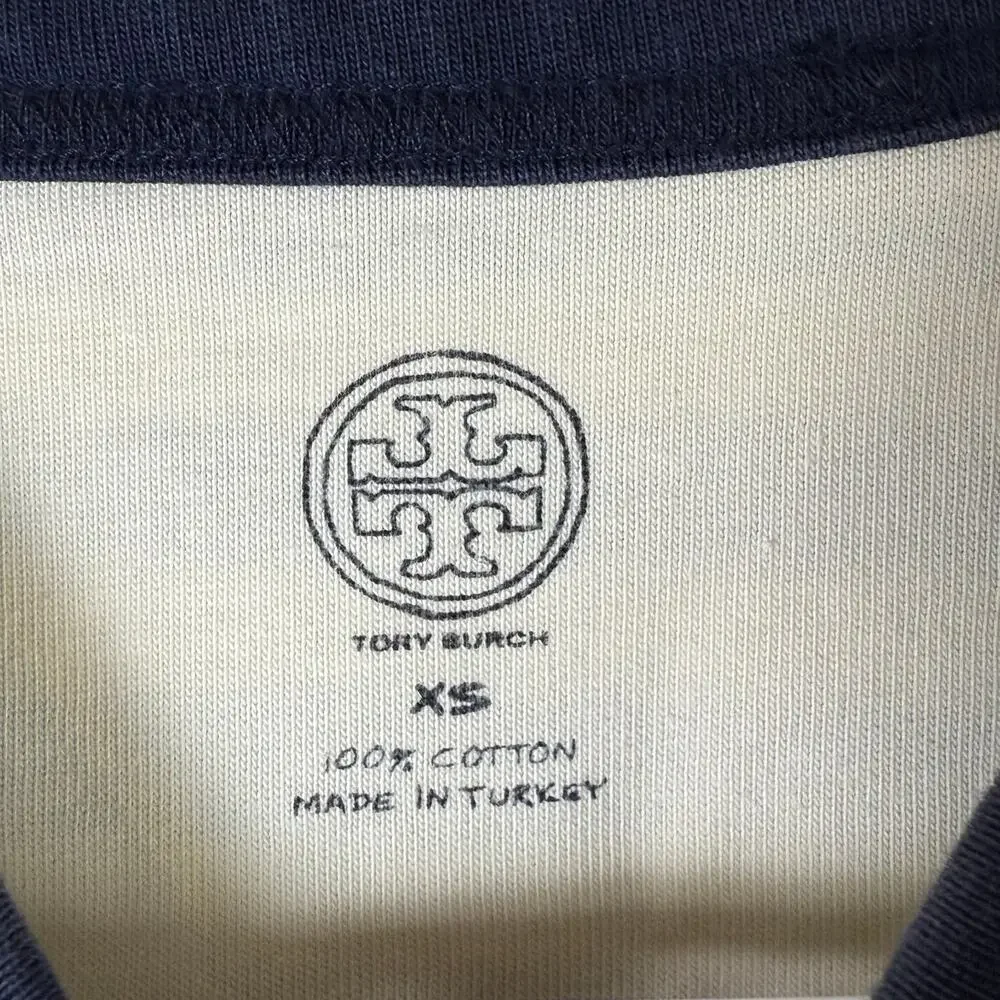 Tory Burch Womens Striped Logo‎ T-Shirt Dress XS